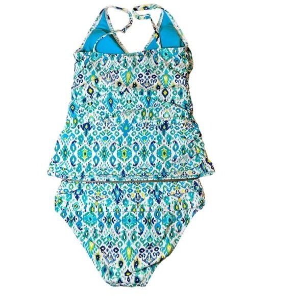 TOMMY BAHAMA Sz Small Ikat 2 Piece Tankini Adj Strap Bikini Swim‎ Bathing Suit - Picture 9 of 14